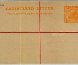 BK0373 - PAPUA - Postal History - Registered  STATIONERY  COVER - H & G #2