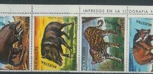 78573 -  PARAGUAY - STAMPS:  WILD ANIMALS  4 values MNH - Overprinted SPECIMEN