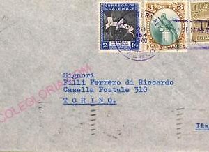 ad6271 - GUATEMALA - POSTAL HISTORY -  COVER to ITALY  1940 - Orchids BIRDS