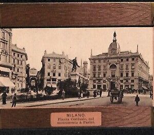 ab2038 - CARTOLINA D'EPOCA - MILANO Città : Piazza Cordusio