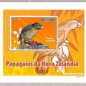A3343 - SAO TOME & PRINCIPE ERROR MISSPERF: 2009, Papageien aus Neuseeland,...