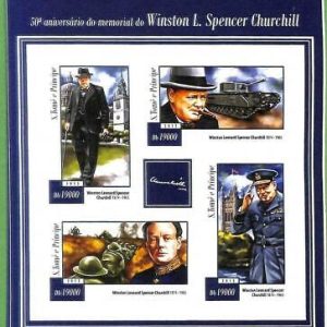 A3512-Sao Tome & Principe ERROR INPERF 2015 MENSCHEN Winston Churchill KRIEG