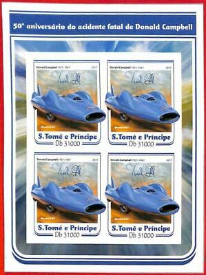 A3396 - SAO TOME & PRINCIPE, ERROR IMPERF: 2017 D. Campbell, hidroavión...