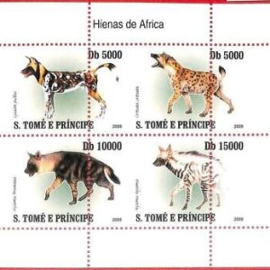 A4467 - SAO TOME & PRINCIPE - ERROR MIPERF, Kleinbogen: 2008 Hyänen Hyänen