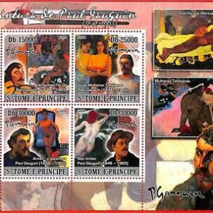 A4436 - SAO TOME & PRINCIPE - ERROR MISPERF Miniatur s: 2008, Kunst, Paul Gaugin