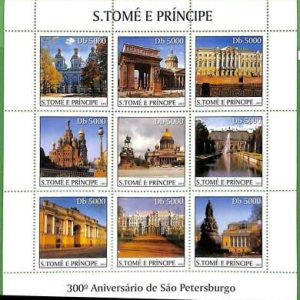 A3431 - SAO TOME & PRINCIPE ERROR MISSPERF: 2003, San Petersburgo, Arquitectura
