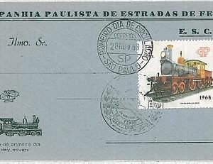 38215  -  BRAZIL - FDC  COVER  1972 - TRAINS