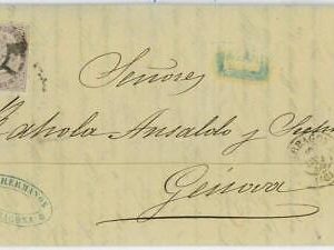 P0163 - SPAIN - POSTAL HISTORY - # 92 on cover from TARRAGONA Rueda de Carreta