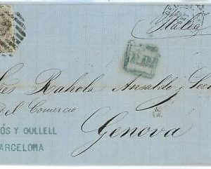 P0155 - SPAIN - POSTAL HISTORY - # 92 cover from BARCELONA Parrilla # 2