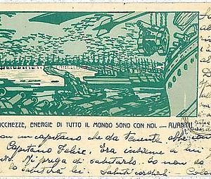 CARTOLINA MILITARE ILLUSTRATA in FRANCHIGIA - annullo Posta Militare 61