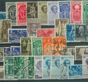38171  ITALIA REGNO - LOTTO francobolli COMMEMORATIVI con  FILAGRANA CAPOVOLTA