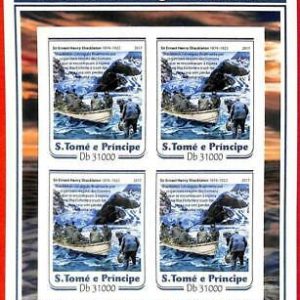 A3273- SAO TOME & PRINCIPE, ERROR IMPERF Miniatura s: 2017 Shackleton,...