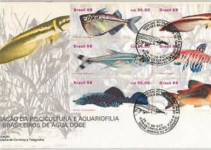 42977 - BRAZIL -  POSTAL HISTORY - FDC COVER : FISH  1988