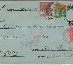 39487 - BRAZIL -  POSTAL HISTORY - Registered  POSTAL STATIONERY COVER - Nice!