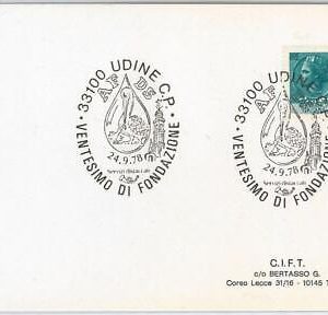 43017 - ITALY - POSTAL HISTORY - SPECIAL POSTMARK on CARD : BIRDS Udine 1978