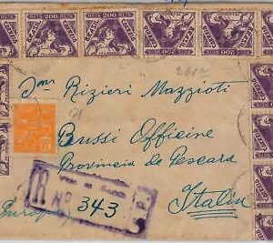 39514  -BRAZIL -  POSTAL HISTORY - REGISTERED COVER to ITALY - 1939