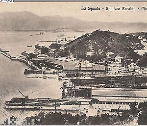 56183  -- CARTOLINA d'Epoca - LA SPEZIA città:  il PORTO - Muggiano