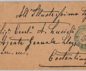 48034 - BRAZIL - POSTAL HISTORY - Stationery Card  to TURKEY Constantinople 1896
