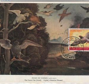 52671  - SAN MARINO  - MAXIMUM CARD - ANIMALS Birds DOVE Piggeon 1959