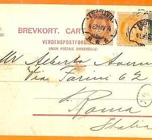 99397 -  NORWAY - Postal History -  POSTCARD to ITALY  1894