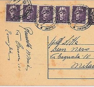 ITALIA - storia postale: intero postale LUOGOTENENZA con fbbli - usati 12.11.47