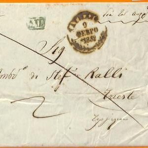 99209 - GREECE - POSTAL HISTORY - Prephilatelic Cover to ITALY -  NAVPLION  1882