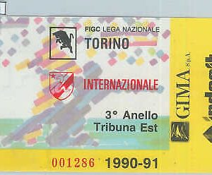 C0004 - Vecchio  BIGLIETTO PARTITA CALCIO - 1990 / 1991 : TORINO - INTER
