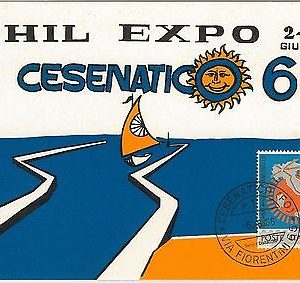 50388  CARTOLINA d'Epoca - FORLI provincia -  CESENATICO: Mostra Filatelica 1966