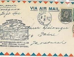 x0231 - CANADA - POSTAL HISTORY - 1st FLIGHT COVER: NATASHQUAN  SEPT ILES 1933