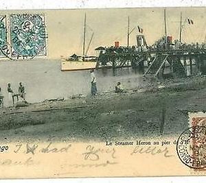 06734 - CONGO - VINTAGE POSTCARD Boats SHIPS - HERON 1904