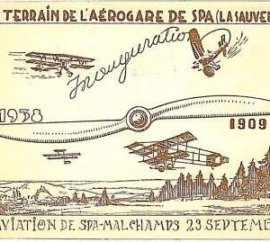 16013 - VINTAGE  POSTCARD -  AVIATION Spa Malchamps BELGIUM 1938