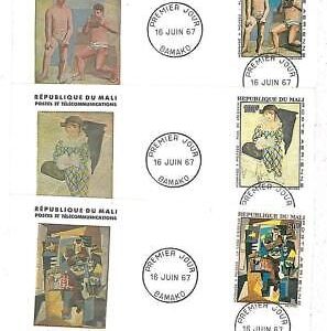 15696 - MALI  - Postal History - Set of 3 FDC COVER Art 1967 - PICASSO
