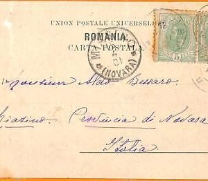 99443 -  ROMANIA  - Postal History -  POSTCARD  Iași  to  ITALY  1901