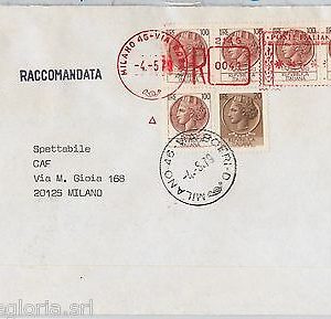 57150 - ITALIA REPUBBLICA - STORIA POSTALE : SIRACUSANA su  BUSTA RACCOMANDATA