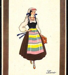 ab3214 - CARTOLINA D'EPOCA - Roma Provincia - Costumi