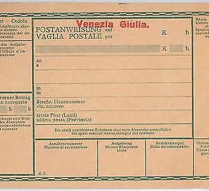 VENEZIA GIULIA  - Storia Postale: VAGLIA POSTALE AUSTRIACO con SOVRASTAMPA
