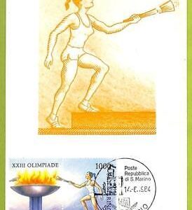 10865 - SAN MARINO - MAXIMUM CARD - Olympic Games - 1984