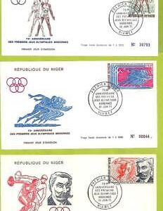 13196 - NIGER - POSTAL HISTORY - set of 3 FDC Covers - Olympic Game - 1971