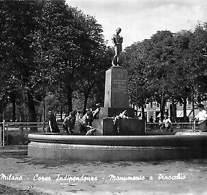 ab2074 - CARTOLINA D'EPOCA - MILANO Città : Monumento a Pinocchio