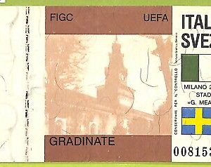 C1812- Vecchio BIGLIETTO PARTITA CALCIO 2003 ITALIA VS PORTOGALLO