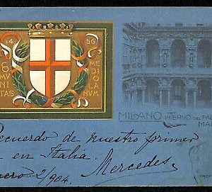 ab2080 - CARTOLINA D'EPOCA - MILANO Città : Palazzo Marino