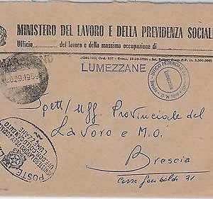 ITALIA  REPUBBLICA storia postale - BUSTA in franchigia con annullo di LUMEZZANE