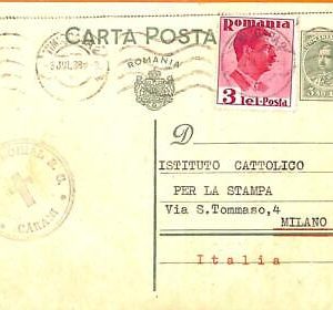 99451 - ROMANIA  - Postal History - STATIONERY CARD to ITALY 1938