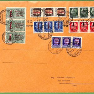 ZA1645 - ITALIA  RSI - STORIA POSTALE -  BUSTA con bella affrancatura FILATELICA