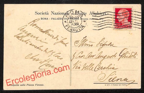 ai0948 - CARTOLINA D'EPOCA - Roma Città - Piazza Firenze - immagine 2