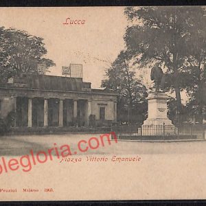 ag6228 - CARTOLINA D'EPOCA - Lucca Città - Piazza Vittorio Emanuele  1905