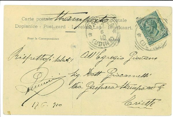 06918  CARTOLINA d'Epoca - UDINE: PALUZZA 1910 - immagine 2