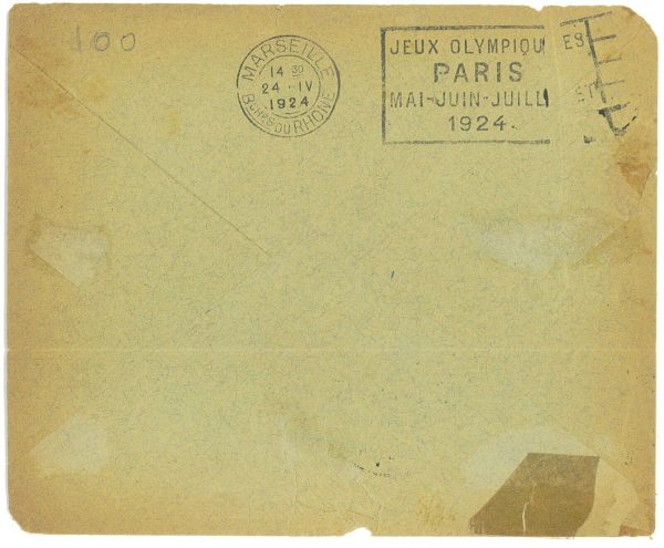 P3503 - OLYMPIC GAMES PARIS 1924 , FROM PARIS TO MARSEILLE, 24.4.1924,