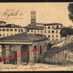 ag6237 - CARTOLINA D'EPOCA - Lucca Città - Porto San Pietro  1906