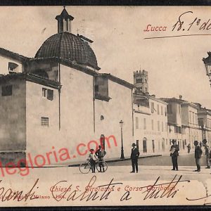 ag6239 - CARTOLINA D'EPOCA - Lucca Città - Chiesa San Girolamo